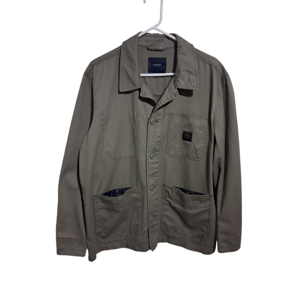 Lucky Brand Womens size Large Utility Work Grungecore Chore Military Jacket